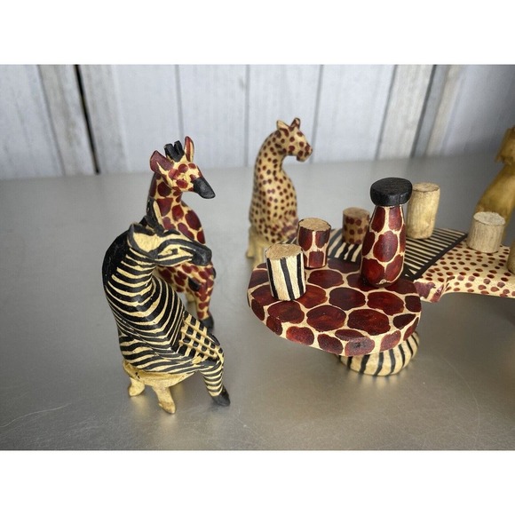 Rippeon Handmade African Safari Animals Figurines & Sculptures Carved In Kenya - Picture 3 of 7
